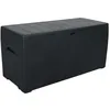 Image de Duramax Cedargrain Durabox 270 Litre/ 71 gallons coffre de rangement, organisateur de mobilier de jardin, boîte à coussins en plastique, boîte de patio, Gris foncé