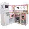 Image de KidKraft Cuisine d'angle Enfant en Bois Grand Gourmet incluant Accessoires et Ustensiles, Dinette avec téléphone, Jeu d'imitation, Jouet Enfant dès 3 Ans, 53185 [Exclusif Amazon]