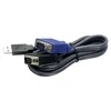 Image de TRENDnet TK-CU06 Câble USB VGA KVM mâle vers mâle VGA/SVGA HDB 15 broches mâle vers mâle USB 1.1 type A 1,83 m