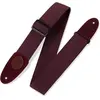 Image de Levy's MSSC8-BRG Sangle de Guitare Cotton Signature Logo Suede Ends 2" - Burgundy