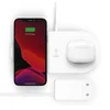 Image de Belkin Chargeur sans fil avec deux coussinets de charge (double chargeur sans fil, 15 W) 2 appareils tels que iPhone, AirPods, Galaxy et Pixel Charge simultanée et rapide - Blanc