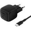 Image de Belkin BoostCharge Chargeur secteur compact 45 W avec câble USB-C vers USB-C, Recharge rapide, pour tous les modèles de l'iiPhone 17, iPhone 16, Samsung Galaxy, Google Pixel, iPad, AirPods, etc - Noir