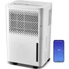 Image de pasapair Déshumidificateur 12 l en 24 h de puissance de déshumidification   Déshumidificateur automatique pour pièces jusqu'à 120 m³ (~ 20 m²) avec 3 modes de fonctionnement, affichage numérique,