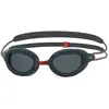 Image de Zoggs Predator Lunettes de natation pour adulte, protection UV, sangles de lunettes de natation confortables à poulie, verres de natation anti-buée, lunettes de natation Zoggs ultra ajustées, gris