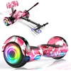 Image de SISIGAD Hoverboard with Seat Attachment, 6,5" Self Balancing Hoverboards Go Kart with Bluetooth and LED Lights, Combo Seat Attachment