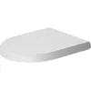 Image de Duravit Abattant WC Starck 2/Darling New avec système d'abaissement automatique en thermodurcissable avec charnières en acier inoxydable Blanc