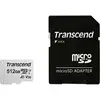Image de Transcend Premium 300S microSDXC-kaart 512 GB Class 10, UHS-I, UHS-Class 3, v30 Video Speed Class, A1 Application Performance Class Incl. SD-adapter