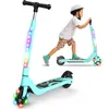 Image de SISIGAD Trottinette électrique pour enfants de 6 à 12 ans, 5,3 ", avec lumières LED clignotantes et 3 hauteurs réglables, charge maximale de 10 km/h, moteur 45 W, charge maximale 70 kg