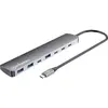 Image de Manhattan 7-Port 10G/5G USB-C / USB-A Hub 4+3 mit Power Delivery 181167 USB-hub 4 + 3 poorten USB-C, USB-A USB 3.2 Gen2 10 GBit/s Met USB-C stekker, Met