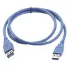 Image de Manhattan 322379-CG USB-kabel USB 3.2 Gen1 USB-A stekker, USB-A bus 2.00 m Blauw Vergulde steekcontacten, UL gecertificeerd