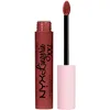Image de NYX PROFESSIONAL MAKEUP Rouge à Lèvres Liquide Mat Lip Lingerie XXL, Longue Tenue, Formule Vegan, Sans transfert, Teinte : Straps Off (08), 4 ml