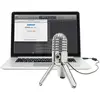 Image de Samson Meteor Micro Portable USB Studio Quality Condenser Microphone - Haute Performance, Usage général/Podcast/Gaming/Music Recording Microphone, 16-bit, 44.1/48kHz resolution, Silver Chrome