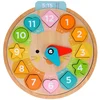 Image de Petit Collage Horloge D´apprentissage En Bois Multilingue + Comptage + Couleurs