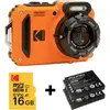 Image de Kodak Digitale camera 15 Mpix Zoom optisch: 4 x Oranje Incl. accu, Incl. flitser, Incl. geheugenkaart Beeldstabilisatie, WiFi, Waterdicht, Onderwatercamera,