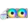 Image de MSI MAG CORELIQUID 240R V2 Blanc Kit AIO Watercooling CPU, Tête Waterblock ARGB Rotative, Pompe de Radiateur Intégrée, Disposition Split-Flow, Tuyaux Anti-Évaporation, Compatible AMD & Intel