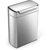 Image de simplehuman CW2018 poubelle de recyclage à touch-bar, poubelle de cuisine, tri selectif 2 bacs, double compartiments, acier inoxydable brossé, 48 litres (24/24)