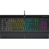 Image de Corsair K55 RGB PRO Clavier de jeu avec câble et membrane - IP42 résistant à la poussière et aux éclaboussures - 6 touches macro avec intégration Elgato - iCUE - QWERTY PORTUGAIS - PC, Mac, Xbox -
