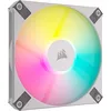 Image de Corsair AF120 RGB Slim, 120mm PWM Fluid Dynamic Bearing Fan Kit - Profil Fin pour Les Boîtiers de Petite Taille - Jusqu'à 2000 RPM - 8 LED RGB Adressables - Dual Pack avec Lighting Node Core - Blanc