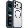 Image de OtterBox Coque Defender Series Pro XT Clear MagSafe pour iPhone 17 Pro Max, Antichoc, anti-chute, robuste, supporte 7x plus de chutes que la norme militaire, Transparent/Bleu