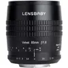 Image de Lensbaby Velvet 85 Sony E, longueur focale 85 mm, 24 cm, limite de mise au point focale, compatible avec les appareils photo reflex Sony LBV85X