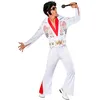 Image de Rubie's 889050M000 Costume Elvis de luxe pour adulte, homme, blanc, tour de poitrine moyen 101 cm