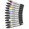 Image de Winsor & Newton Lot de 12 feutres Promarker Watercolour tons basiques Winsor et Newton