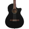 Image de Fender CN-140SCE Elektro-Akoestische Klassieke Gitaar Nylon Zwart + Koffer