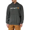 Image de Carhartt Herren Hoodie Signature Logo, Carbon Heather - Dunkelgrau, S, 100074