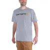 Image de Carhartt T-shirt pour homme Core Logo S/S Work Utility, gris, S