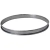 Image de De Buyer - Cercle à tarte rond en inox perforé et bord roulé - 28 x 2 cm - Technologie AIR SYSTEM, Micro-Perforations pour Cuisson Rapide et Homogène, Résultat Croustillant et Savoureux