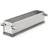 Image de De Buyer - Moule rectangulaire GEOFORME dépliable à charnières en inox perforé - 35 x 7 x 7,5 cm -, Gris