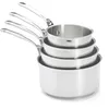 Image de De Buyer - Lot de 4 casseroles en inox MILADY - 14/16/18/20 cm - Fabriquées en France, Sans PFAS, Inox 18/10 Performant et Résistant, Fond Sandwich, Tous Feux + Four, Finition Poli Brillant