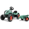 Image de FALK Tracteur à pédales Farm Lander avec remorque-Dès 2 ans-50% de Plastique recyclé-Fabriqué en France-Volant avec klaxon-2054L, 2054L, Vert Foncé-2054L