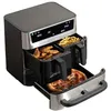 Image de Cuisinart Tri Zone Air fryer et Four 13,6 L sans PFAS, 3 zones, 2 paniers 4,3L + four 5L, 9 fonctions : airfryer, rôtir, griller, cuire, réchauffer, déshydrater, pizza, toast, manuel, Acier inoxydable
