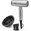 Image de BaByliss Sèche-Cheveux Cosmos avec Diffuseur, Léger   Sèche-cheveux puissant et élégant de 2100W, Technologie ionique anti-frisottis, 3 températures & 2 vitesses, Argenté, D580DE