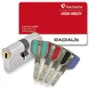 Image de Vachette RADIALis - Cylindre de Serrure Débrayable SYNKRO 42,5x42,5 mm Inox, Sécurité Maximale, pour Porte extérieure, porte d'entrée - 4 Clés Incopiables, Carte de Propriété
