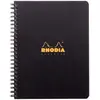 Image de RHODIA 119910C - Cahier à Spirale (Reliure Intégrale) Noir - A5+ 16 x 21 cm- Petits Carreaux - 160 pages Détachables Perf 6 Trous - Papier Clairefontaine 90 g/m² - Couverture Polypro - Rhodiactive