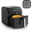 Image de Moulinex Easy Fry Mega, Friteuse à air 7,5 litres (2kg) à faible consommation d'énergie pour les familles, Panier antiadhésif, Design compact, 8 modes, Noir, EZ8558F0