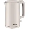 Image de Tefal Thermo Protect, Bouilloire électrique 1500W, Safe to Touch double paroi inox, Arrêt auto avec témoin lumineux, Ouverture à une main, Nettoyage facile, Réparabilité 15 ans, Beige/Inox, KO140BE0