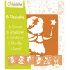 Image de MY MANDARINE 42839O - Un paquet de 6 POCHOIRS 15x15 cm avec notice incluse - À partir de 3 ans - FÉES