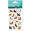 Image de Maildor 560353C - Un sachet de gommettes 3D Cooky 1 planche 7,5x12cm, Chevaux (18 stickers)