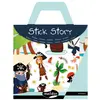 Image de Maildor 566403O - Une valisette Stick'story comprenant 2 décors + 4 planches de stickers repositionnables, Pirates (91 stickers)