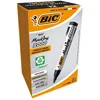 Image de BIC Marking 2000 ECOlutions Marqueurs Permanents à Pointe Conique Moyenne - Pour Carton, Plastique, Bois, Métal - Noir, Boîte de 12