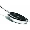 Image de KITCHEN FUN 12901844 Lot de 2 Poêles à frire, Acier Inoxydable,Argent (INOX), 24 cm - 28 cm + 1 manche amovible