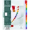Image de EXACOMPTA Jeu d'intercalaires numérique 12 positions en carte blanche 170g, onglets Mylar®. Format A4+