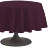 Image de Coucke Nappe Ronde Uni Aubergine Coton 180 cm