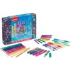 Image de Maped - Kit de Coloriage Scintillant Color’Peps - 8 Feutres à paillettes + 10 Crayons de couleur + 8 craies + 5 tubes de gel à paillettes 984722 Multicolore