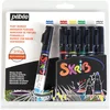 Image de Pébéo 65274 Marqueurs Peinture Skrib Acrylique Brillante Classique Multi Surfaces Pointe 0,7/4mm Set 6 U Blanc