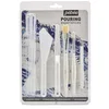 Image de Pébéo Set 11 Accessoires Pouring Experiences-2 Couteaux à Peindre, 2 Pinceaux, 1 Outil à Marbrer, 1 Spatule et 5 Pipettes, Marble