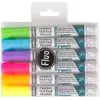 Image de Pébéo - Set de 6 marqueurs fluo spécial tissu et textiles clairs, Feutres pour tissus et textiles, assortiment basique fluo pointe pinceau 1mm Multicolore